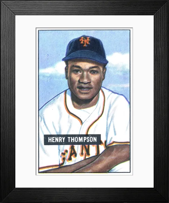 Framed Print : Baseball Card Of Hank Thompson Framed Print : Baseball Card Of Hank Thompson