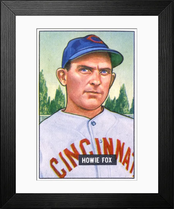 Framed Print : Baseball Card Of Howie Fox Framed Print : Baseball Card Of Howie Fox