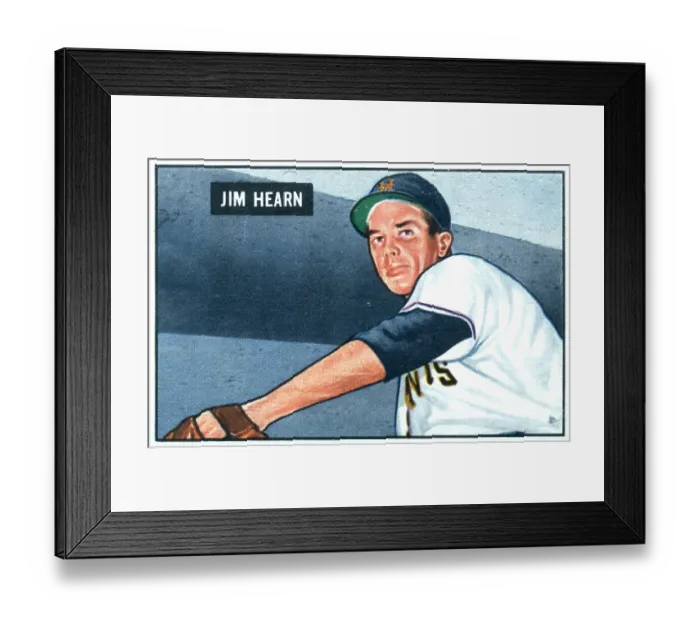 Framed Print : Baseball Card Of Jim Hearn