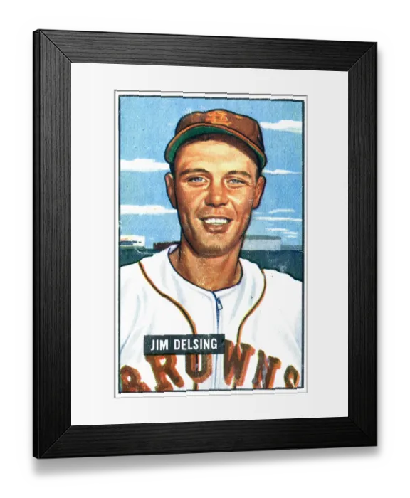 Framed Print : Baseball Card Of Jim Delsing Framed Print : Baseball Card Of Jim Delsing