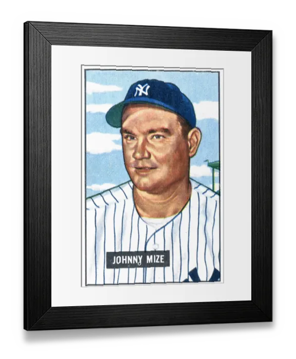 Framed Print : Baseball Card Of Johnny Mize Framed Print : Baseball Card Of Johnny Mize