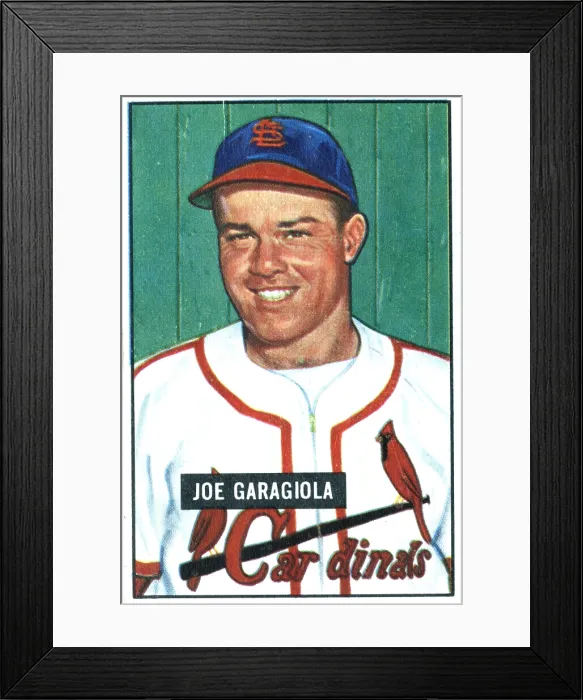 Framed Print : Baseball Card Of Joe Garagiola Framed Print : Baseball Card Of Joe Garagiola