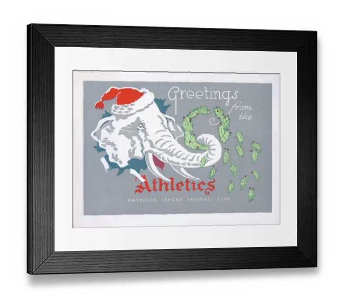Framed Print : Season's Greetings From The Athletics