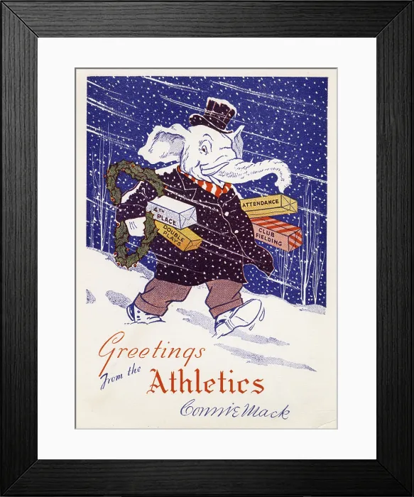Framed Print : Season's Greetings From The Athletics