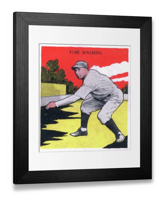 Framed Print : Gum Card Of Rube Walberg Framed Print : Gum Card Of Rube Walberg