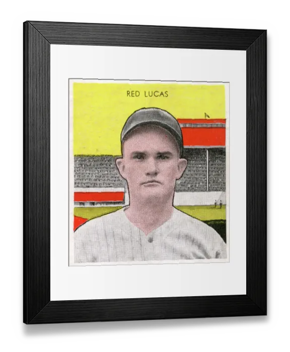Framed Print : Gum Card Of Red Lucas Framed Print : Gum Card Of Red Lucas