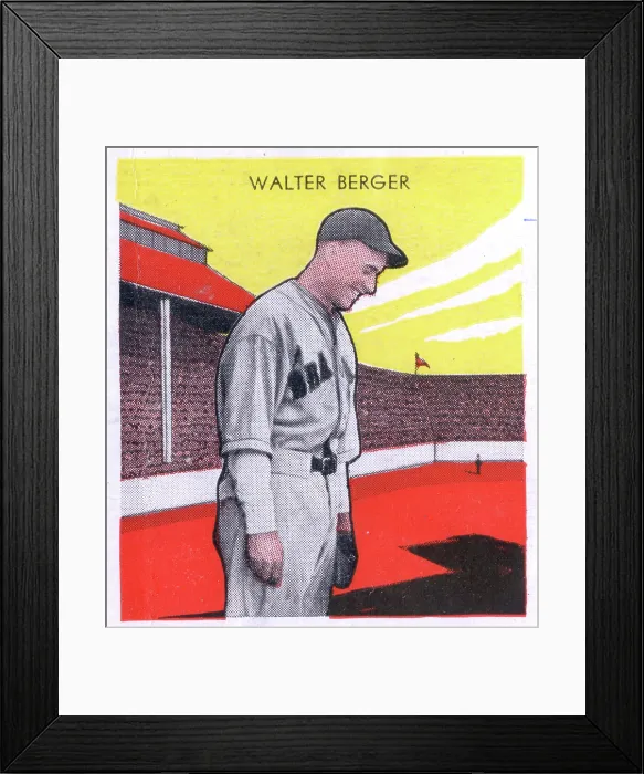 Framed Print : Gum Card Of Wally Berger Framed Print : Gum Card Of Wally Berger