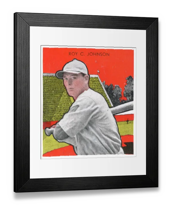 Framed Print : Gum Card Of Roy Johnson Framed Print : Gum Card Of Roy Johnson