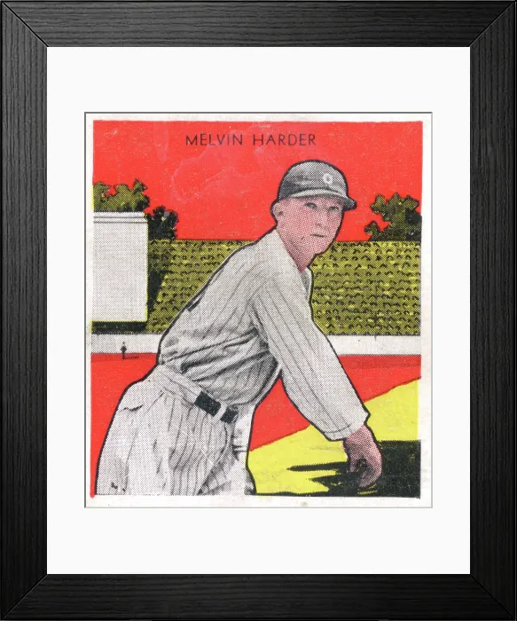 Framed Print : Gum Card Of Mel Harder