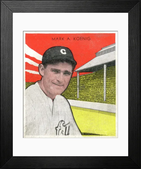 Framed Print : Gum Card Of Mark Koenig Framed Print : Gum Card Of Mark Koenig