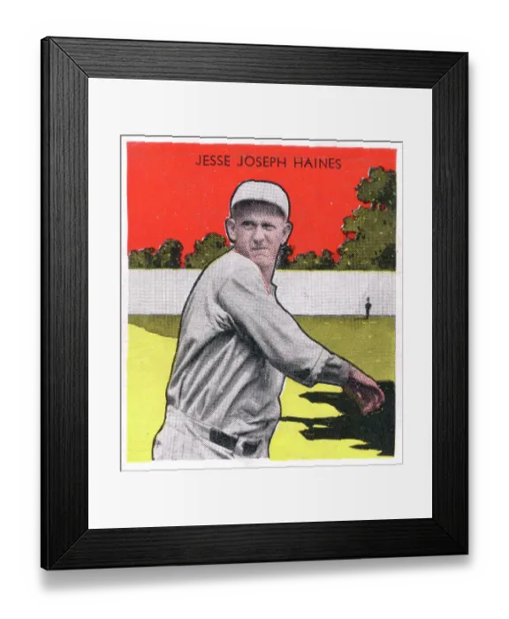Framed Print : Jesse Haines Gum Card Framed Print : Jesse Haines Gum Card
