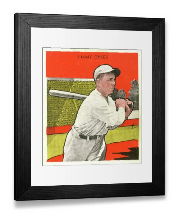 Framed Print : Jimmy Dykes Gum Card Framed Print : Jimmy Dykes Gum Card