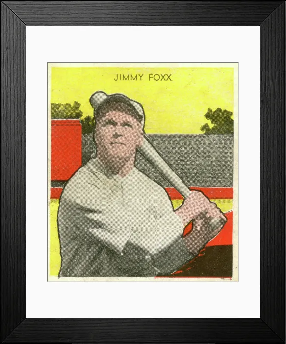 Framed Print : Jimmy Foxx Gum Card Framed Print : Jimmy Foxx Gum Card