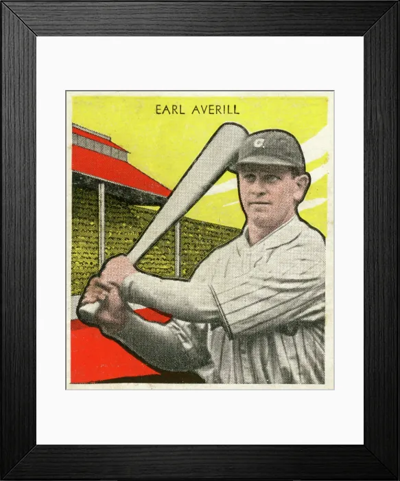 Framed Print : Earl Averill Gum Card Framed Print : Earl Averill Gum Card