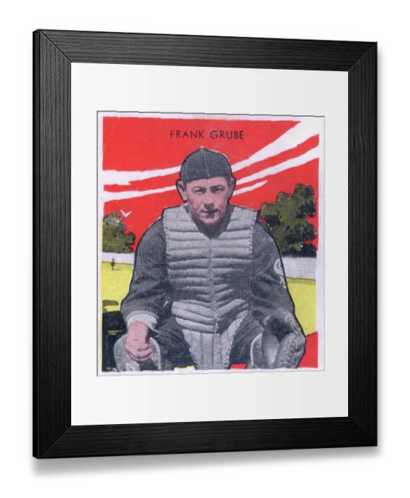 Framed Print : Frank Grube Gum Card Framed Print : Frank Grube Gum Card