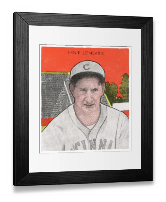Framed Print : Ernie Lombardi Gum Card Framed Print : Ernie Lombardi Gum Card