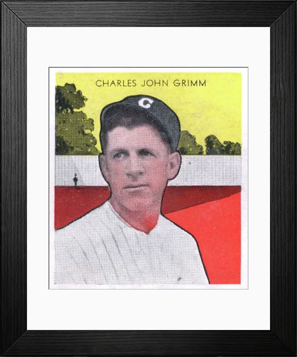 Framed Print : Gum Card Of Charlie Grimm Framed Print : Gum Card Of Charlie Grimm
