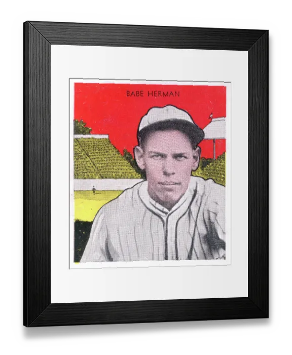 Framed Print : Gum Card Of Babe Herman Framed Print : Gum Card Of Babe Herman