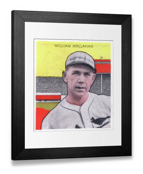 Framed Print : Gum Card Of Bill Hallahan Framed Print : Gum Card Of Bill Hallahan