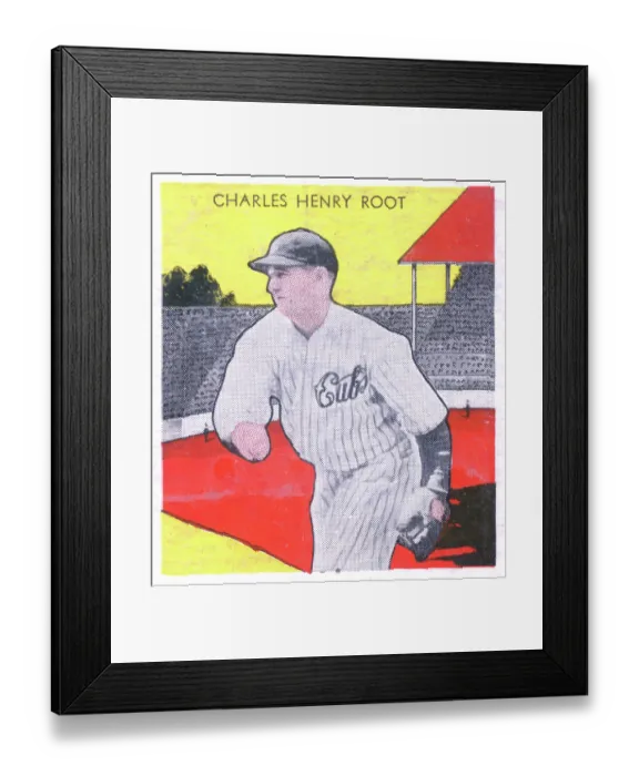 Framed Print : Gum Card Of Charlie Root Framed Print : Gum Card Of Charlie Root