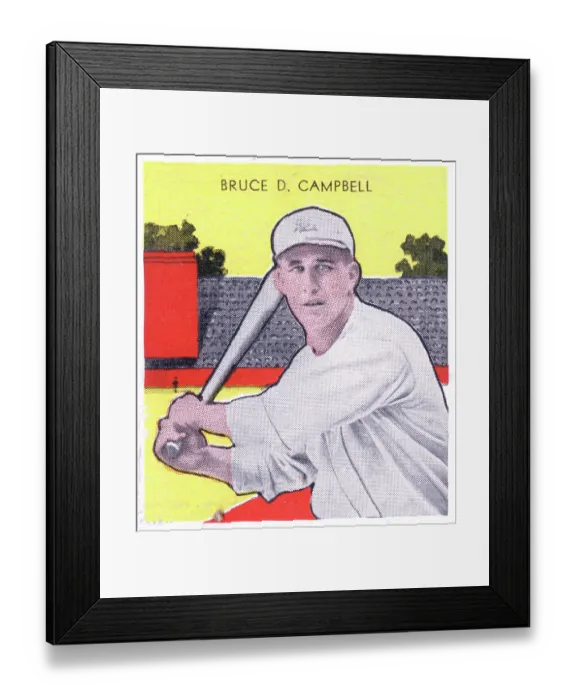 Framed Print : Gum Card Of Bruce Campbell