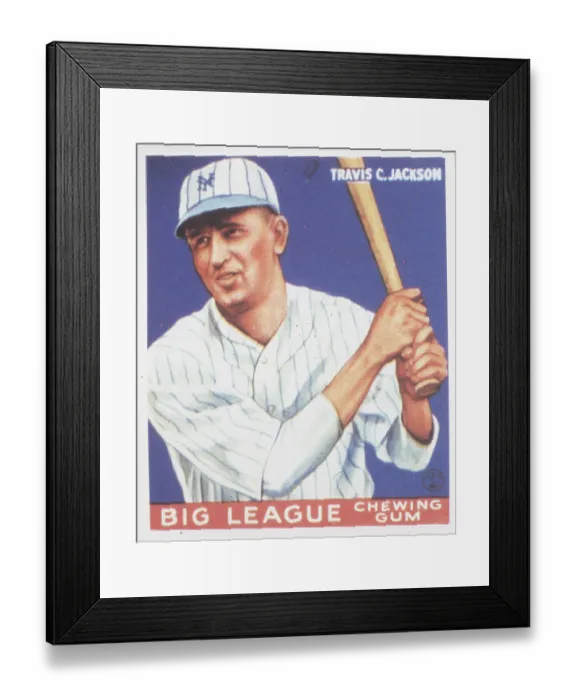Framed Print : Travis Jackson Baseball Card Framed Print : Travis Jackson Baseball Card