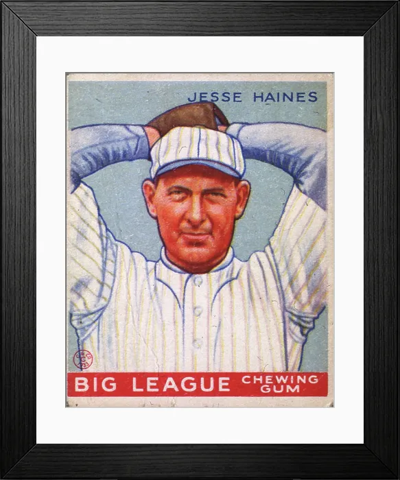 Framed Print : Jesse Haines Bubble Gum Card Framed Print : Jesse Haines Bubble Gum Card