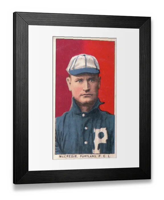 Framed Print : Walt McCredie Baseball Card Framed Print : Walt McCredie Baseball Card