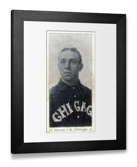 Framed Print : George Stacy Davis Baseball Card