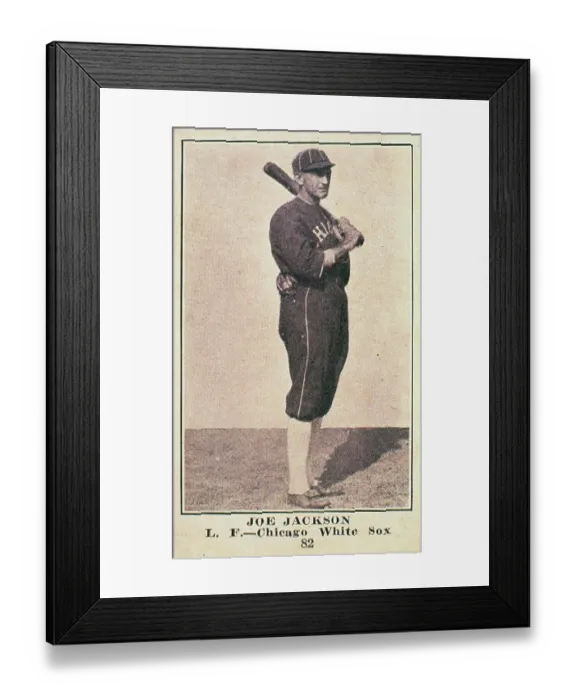 Framed Print : Joe Jackson Baseball Card Framed Print : Joe Jackson Baseball Card