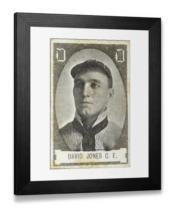 Framed Print : Davy Jones Baseball Card Framed Print : Davy Jones Baseball Card