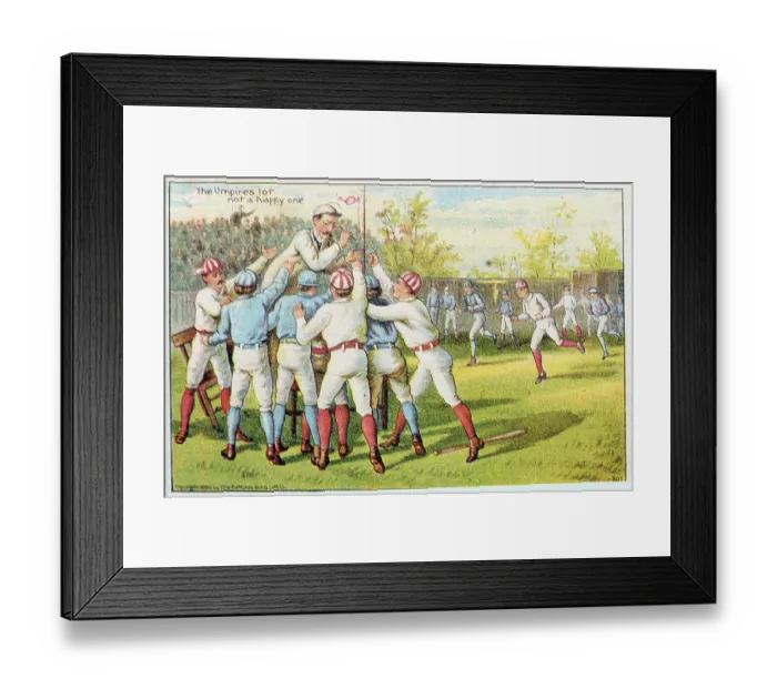 Framed Print : The Umpires Lot Not A Happy One Trade Card Framed Print : The Umpires Lot Not A Happy One Trade Card