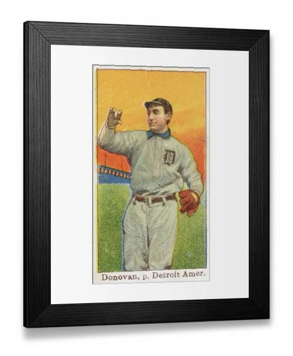 Framed Print : Bill Donovan Baseball Card Framed Print : Bill Donovan Baseball Card