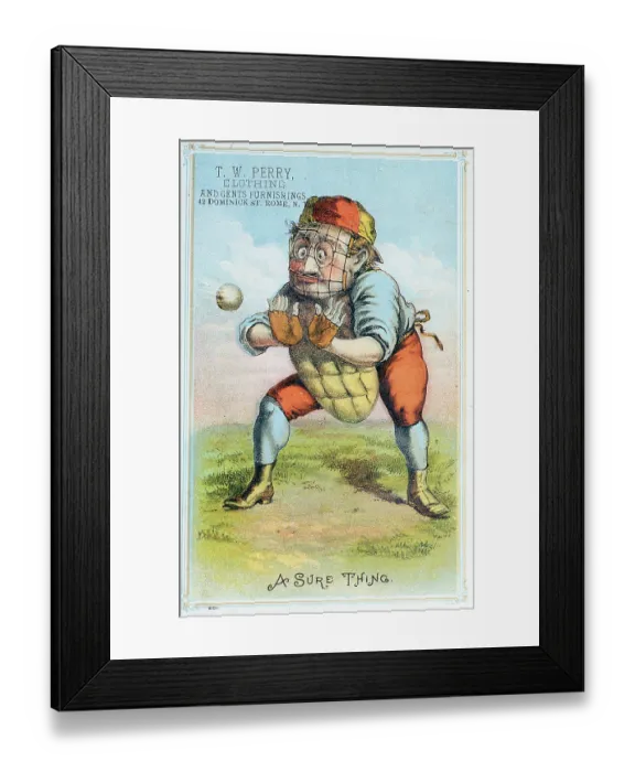 Framed Print : A Sure Thing Trade Card Framed Print : A Sure Thing Trade Card