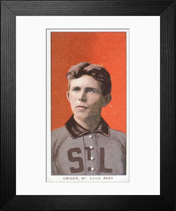 Framed Print : Lou Criger Baseball Card Framed Print : Lou Criger Baseball Card
