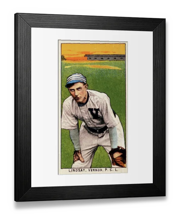 Framed Print : John Lindsay Baseball Card Framed Print : John Lindsay Baseball Card