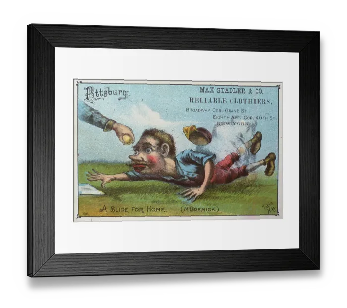 Framed Print : Cartoon Jim McCormick Trade Card Framed Print : Cartoon Jim McCormick Trade Card
