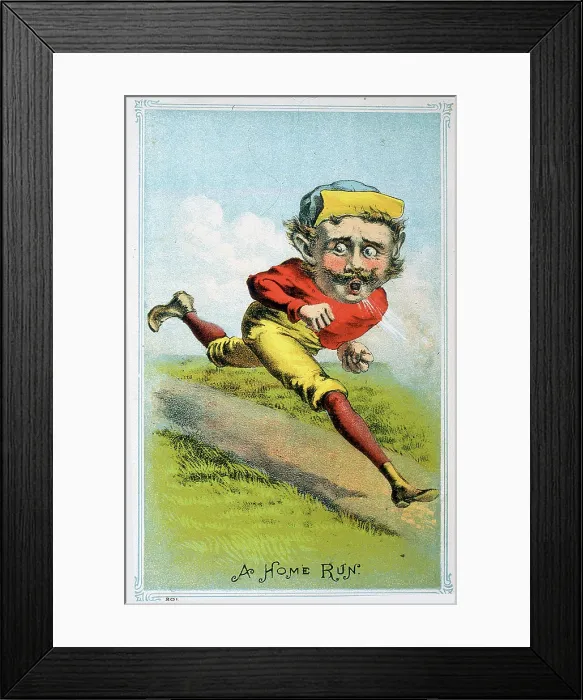 Framed Print : A Home Run Trade Card Framed Print : A Home Run Trade Card