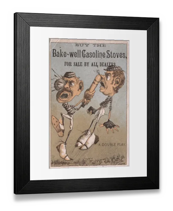 Framed Print : A Double Play Trade Card Framed Print : A Double Play Trade Card