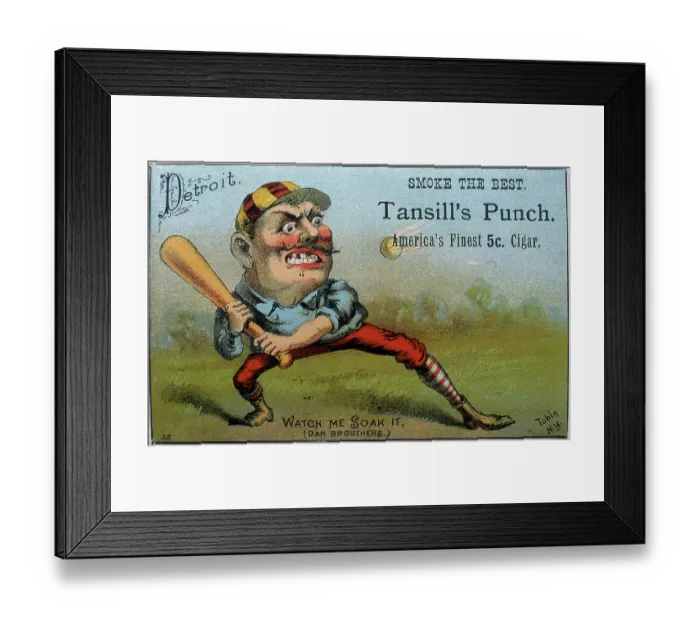Framed Print : Cartoon Dan Brouthers Trade Card Framed Print : Cartoon Dan Brouthers Trade Card