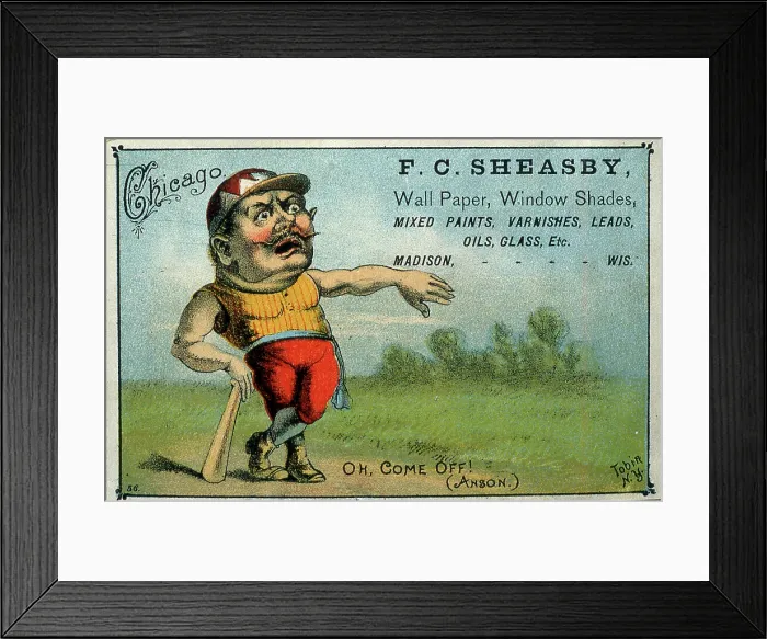Framed Print : Cartoon Cap Anson Trade Card Framed Print : Cartoon Cap Anson Trade Card