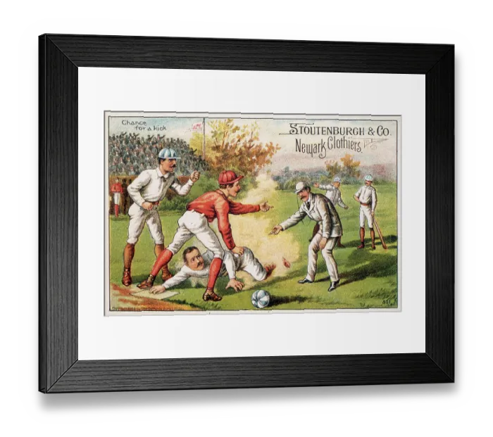 Framed Print : Chance For A Kick Trade Card Framed Print : Chance For A Kick Trade Card