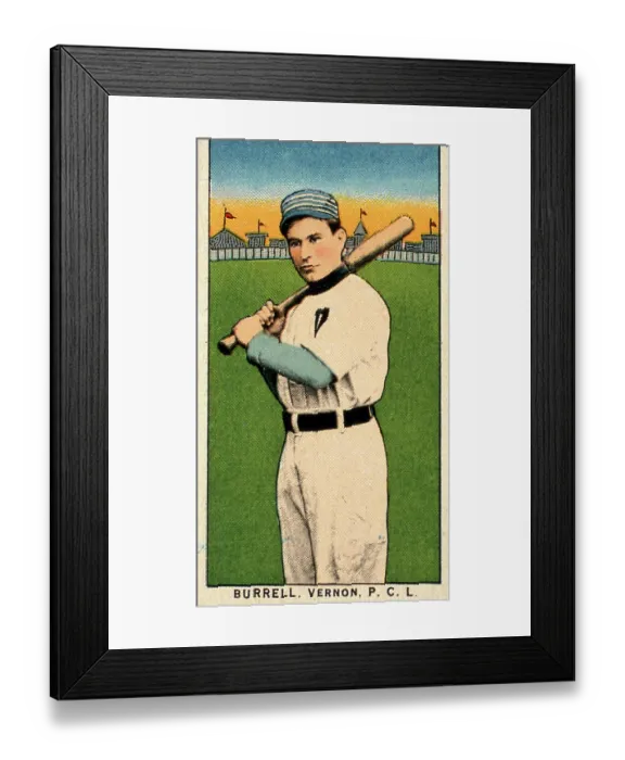 Framed Print : Len Burrell Baseball Card Framed Print : Len Burrell Baseball Card