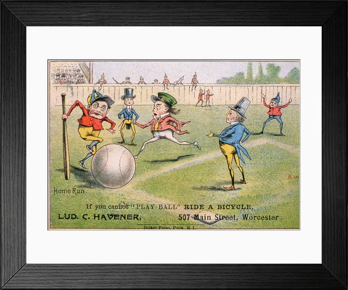 Framed Print : Home Run Trade Card Framed Print : Home Run Trade Card