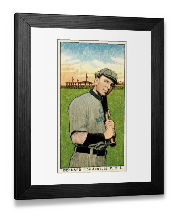 Framed Print : Curt Bernard Baseball Card Framed Print : Curt Bernard Baseball Card