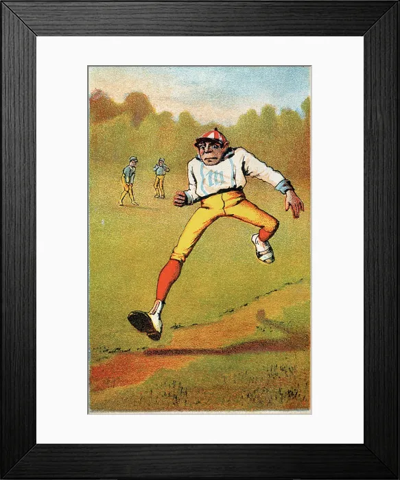 Framed Print : Comical Baseball Trade Card Framed Print : Comical Baseball Trade Card