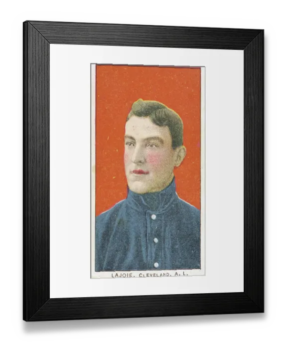 Framed Print : Nap Lajoie Cancy Card