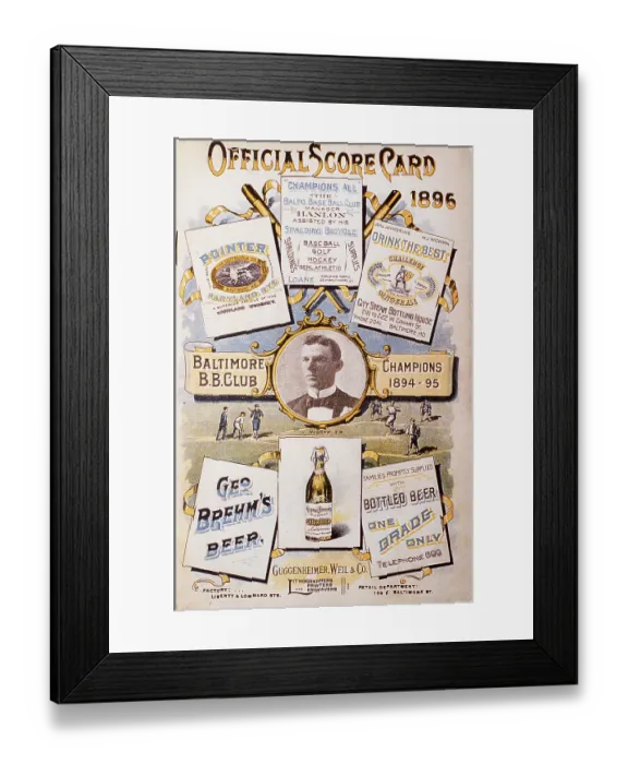 Framed Print : John McGraw 1896 Baltimore Framed Print : John McGraw 1896 Baltimore