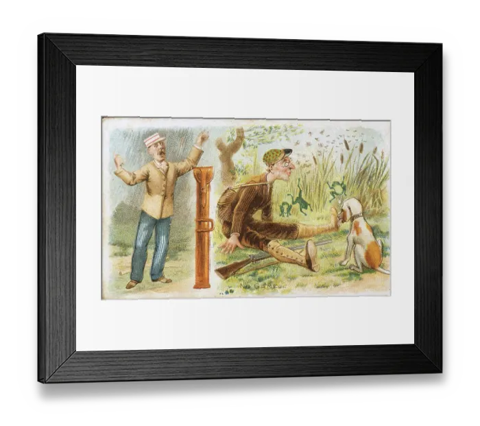 Framed Print : No Game. Lithographed advertising trade and cigarette card Framed Print : No Game. Lithographed advertising trade and cigarette card