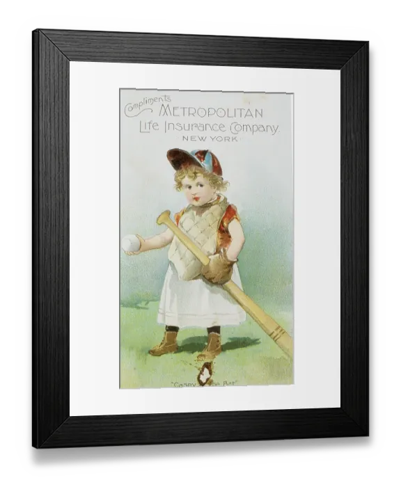 Framed Print : Met Life Baseball Girl VTC